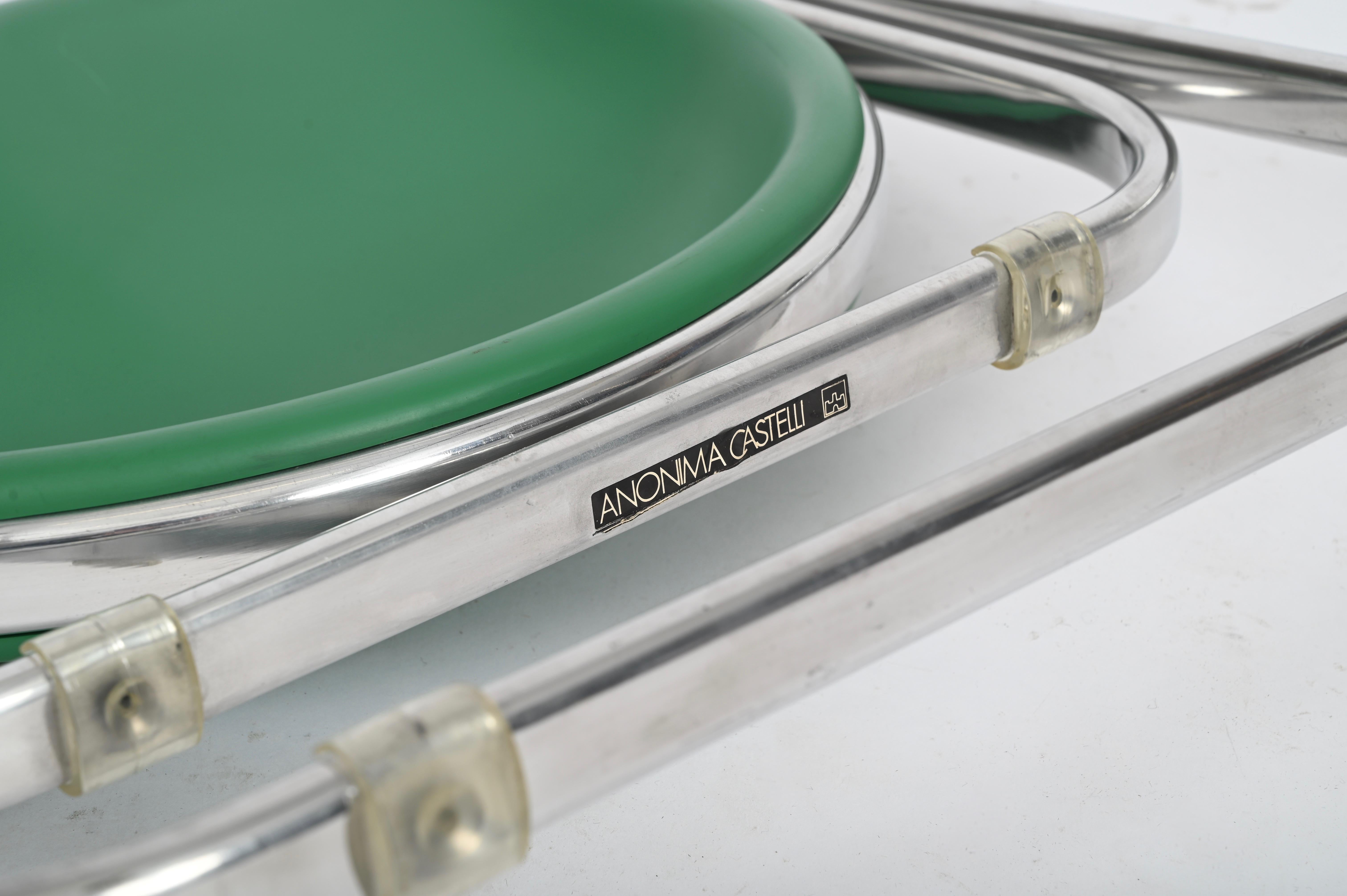 Plastica Sedia sgabello pieghevole italiana Greene & Greene di G. Piretti per Anonima Castelli, 1960 in vendita
