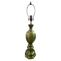 Vintage Green Porcelain Table Lamp