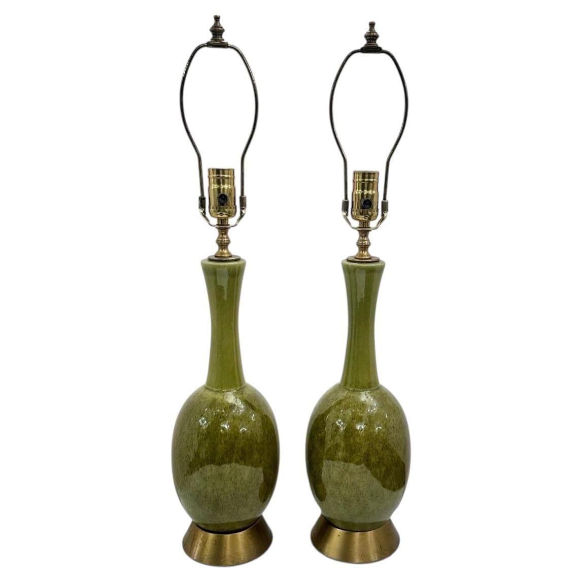 Green Porcelain Table Lamps