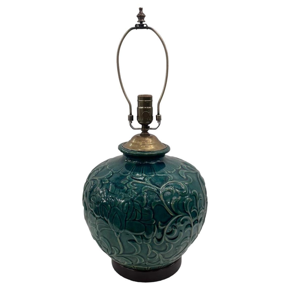Lámpara de porcelana verde Talble