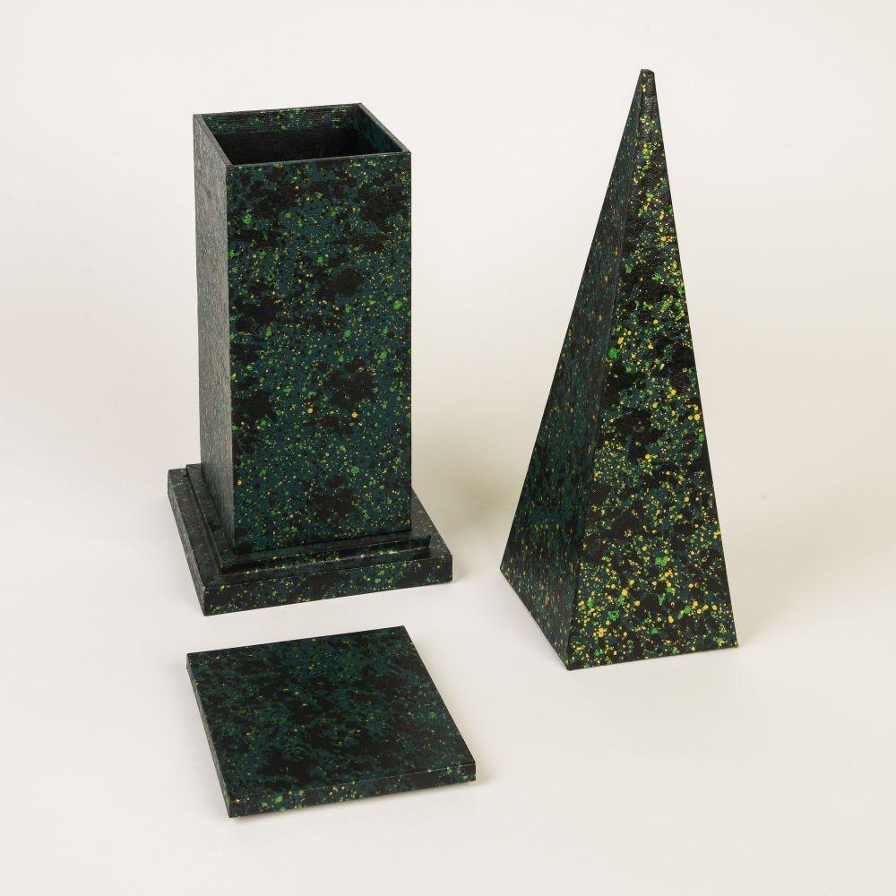 Post-Modern Green Porphyry Obelisk For Sale