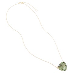 Grüne Prasiolith-Halskette - 18K Gelbgold
