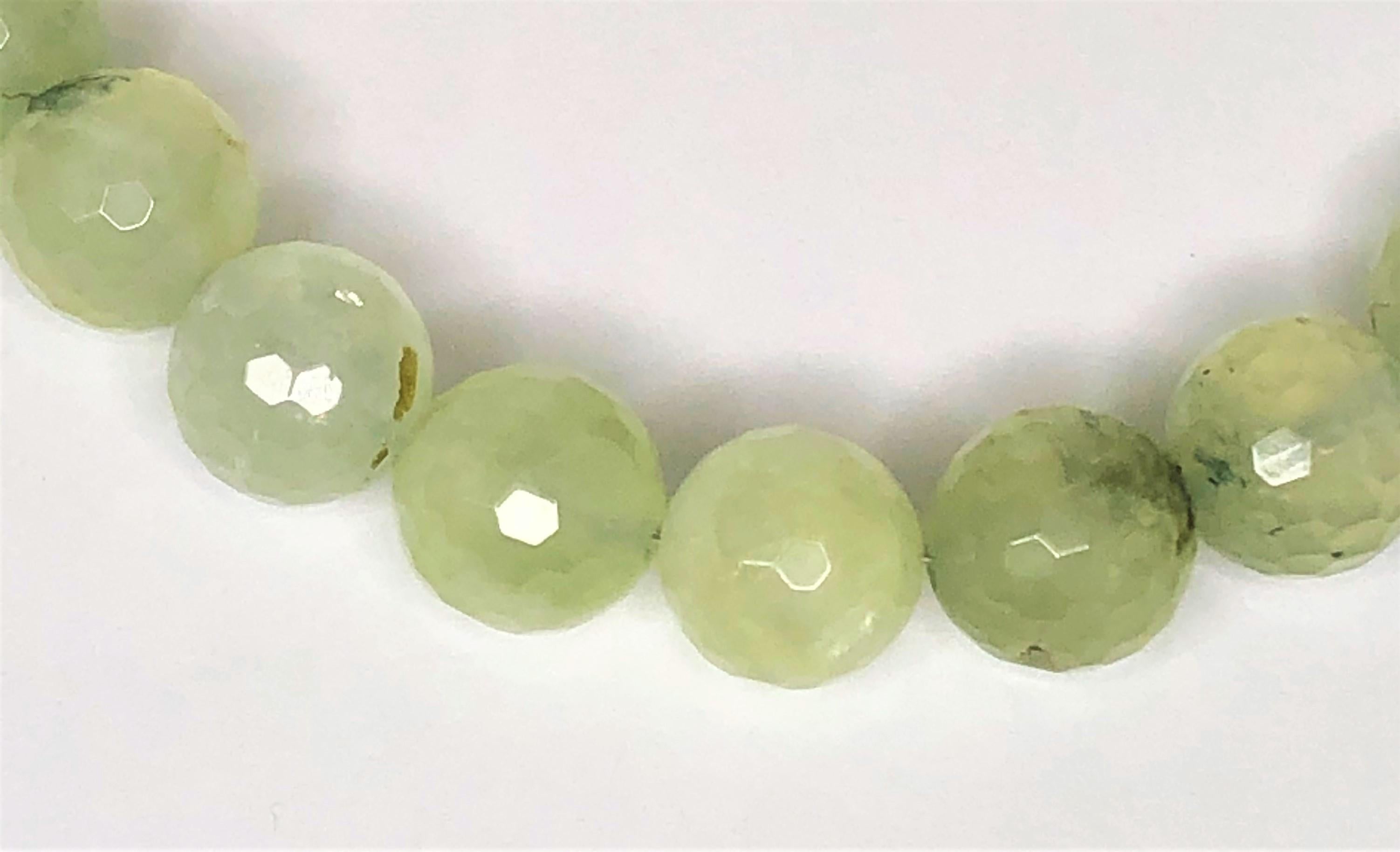 Pretty 12mm Natural Green Emerald Faceted Gemstone Round Beads Necklace 18" AAA 