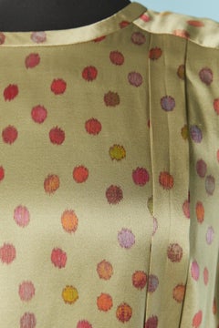 Blusa de seda estampada verde André LAUG