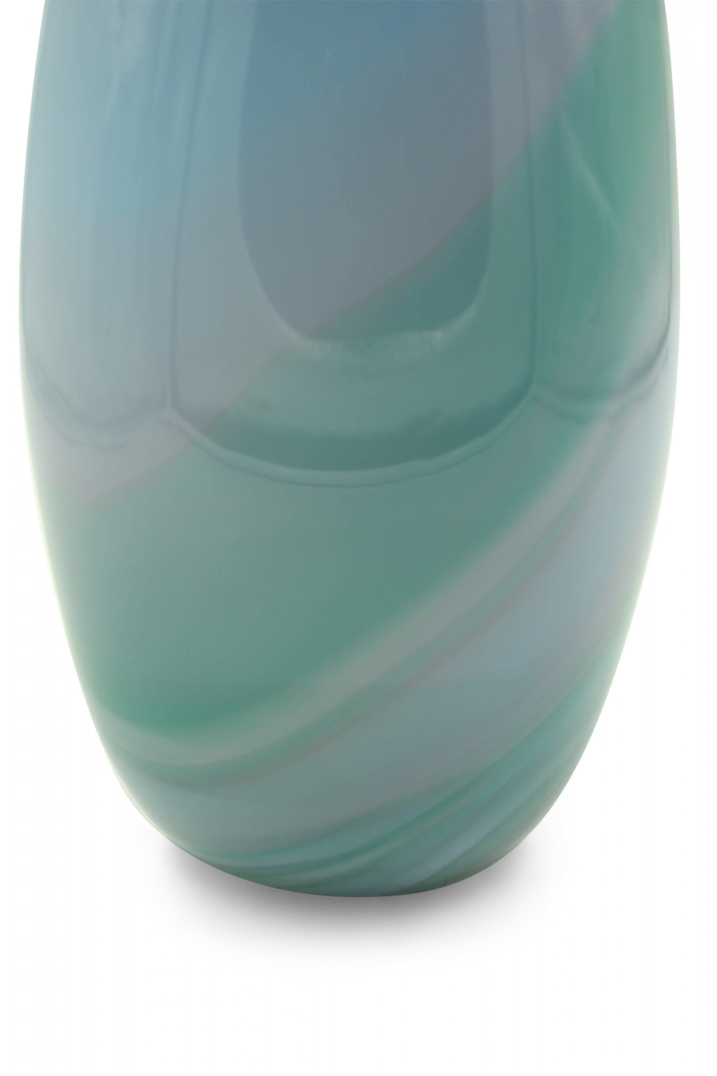 Vetro artistico Green, Purple, and Blue Tapered Art Glass Vase in vendita