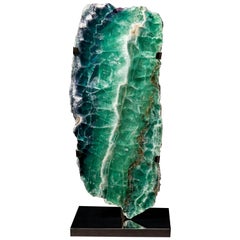 Green & Purple Fluorite Light Tower