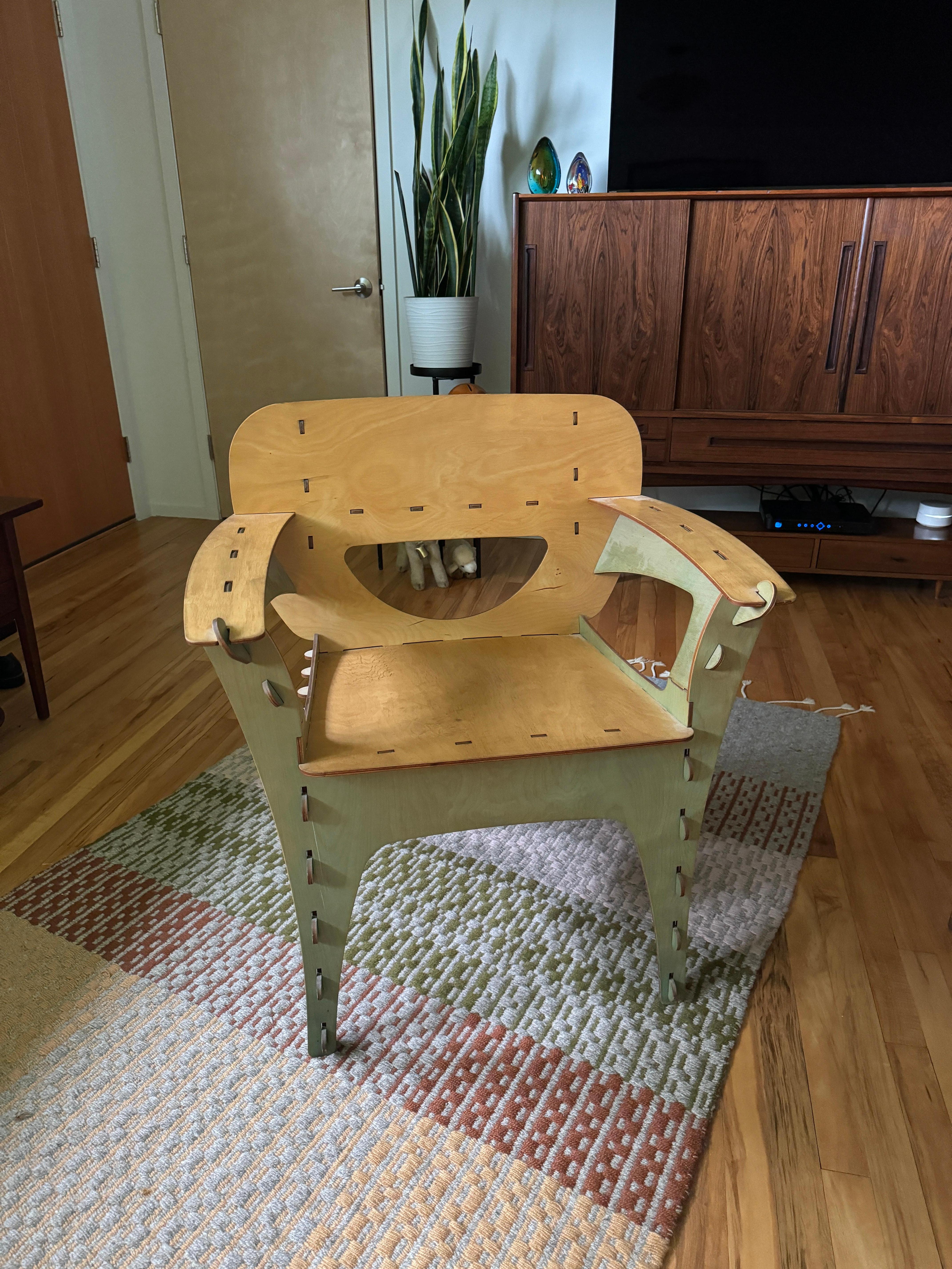 Silla Puzzle Green de David Kawecki Madera contrachapada de San Francisco Bend en venta 4