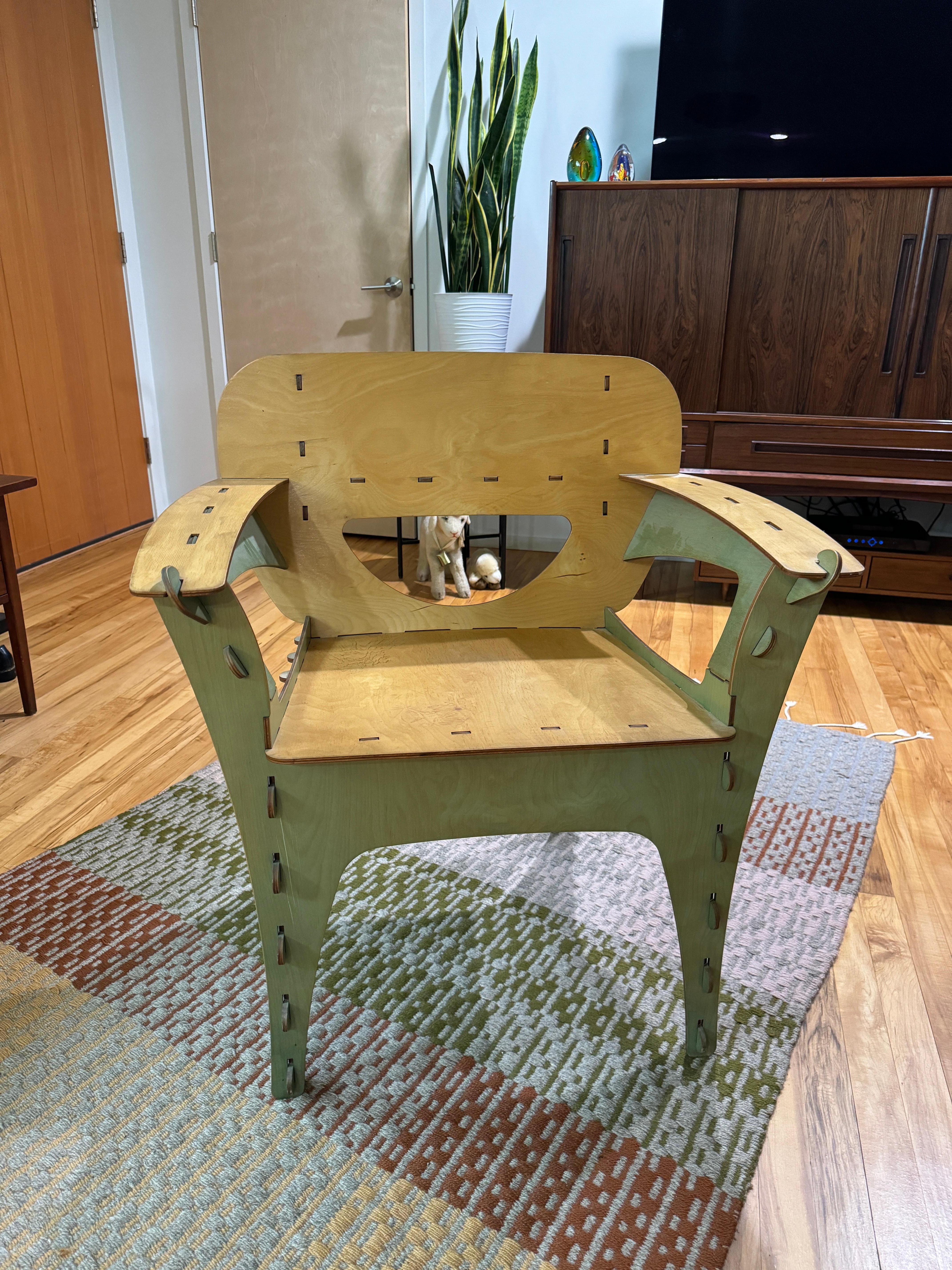 Silla Puzzle Green de David Kawecki Madera contrachapada de San Francisco Bend en venta 5