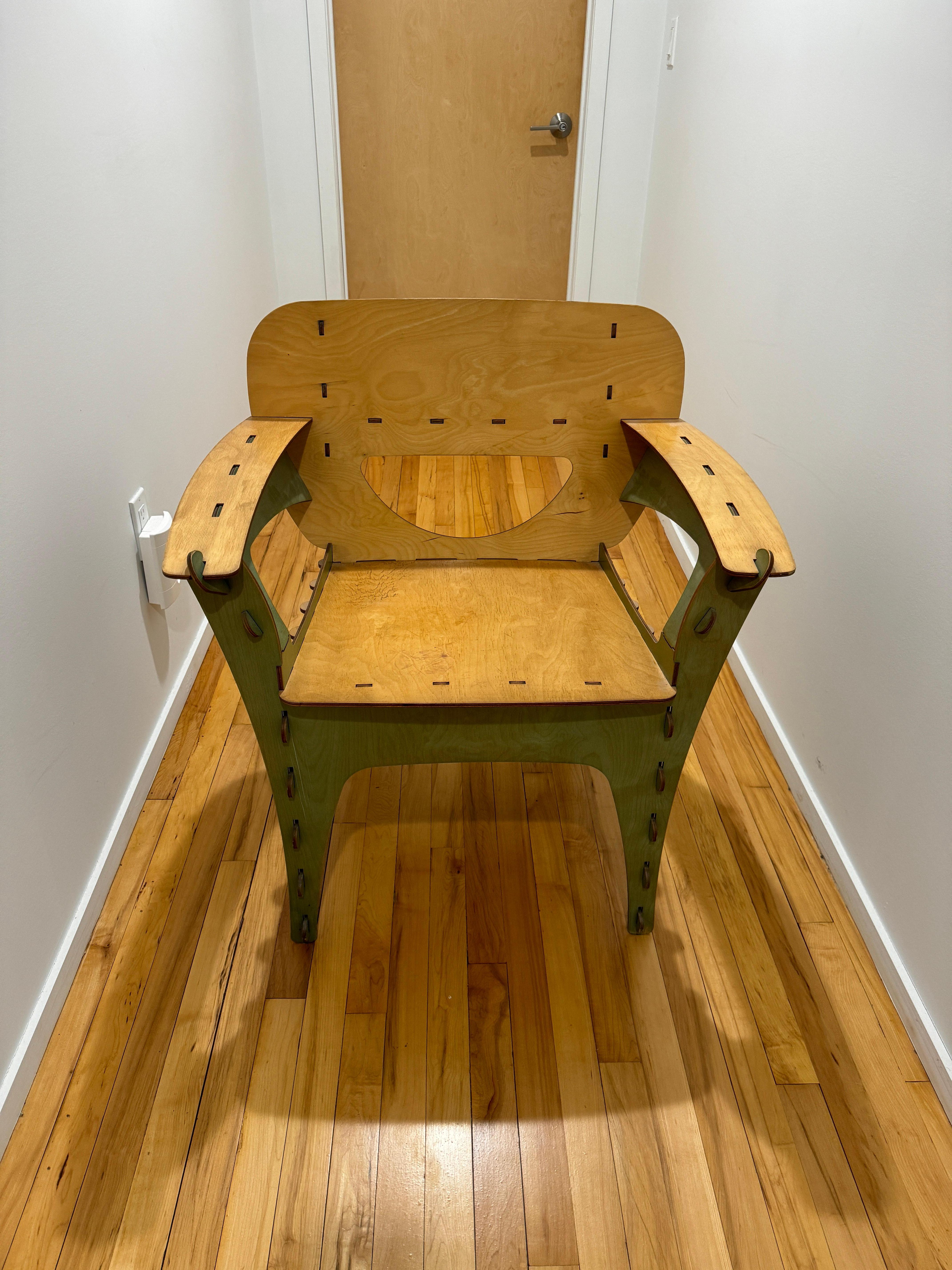 Silla Puzzle Green de David Kawecki Madera contrachapada de San Francisco Bend en venta 6