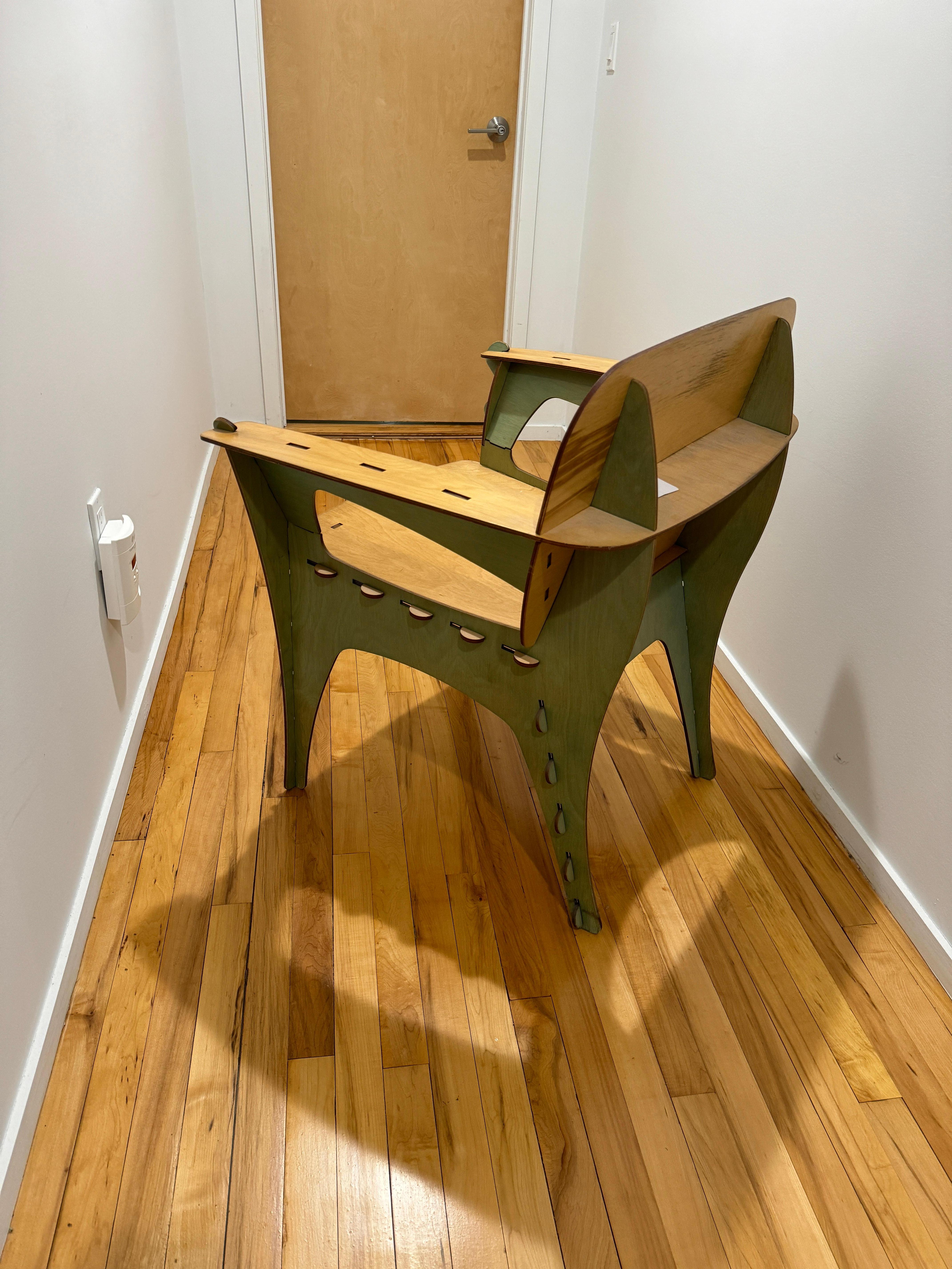 Silla Puzzle Green de David Kawecki Madera contrachapada de San Francisco Bend en venta 8