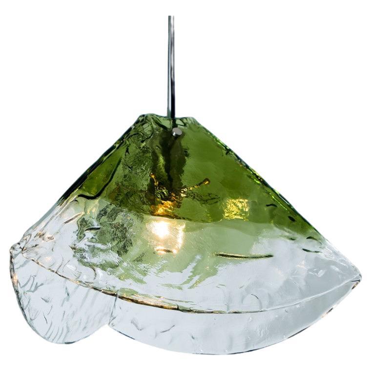 Green Pyramid Pendant Light by Carlo Nason, 1960 For Sale