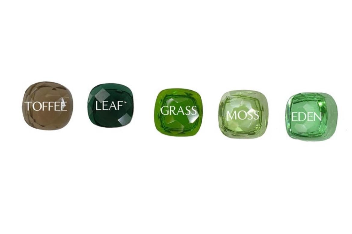 Green Grass Quartz 18k Gold Dangle Earrings with Pave of Diamonds For Sale 3
