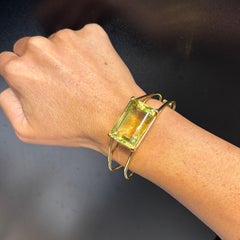 Green Quartz Bangle Bracelet