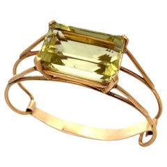 Green Quartz Bangle Bracelet