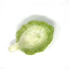 Green Radicchio Leaf Serving Bowl