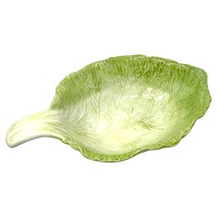 Green Radicchio Leaf Serving Bowl
