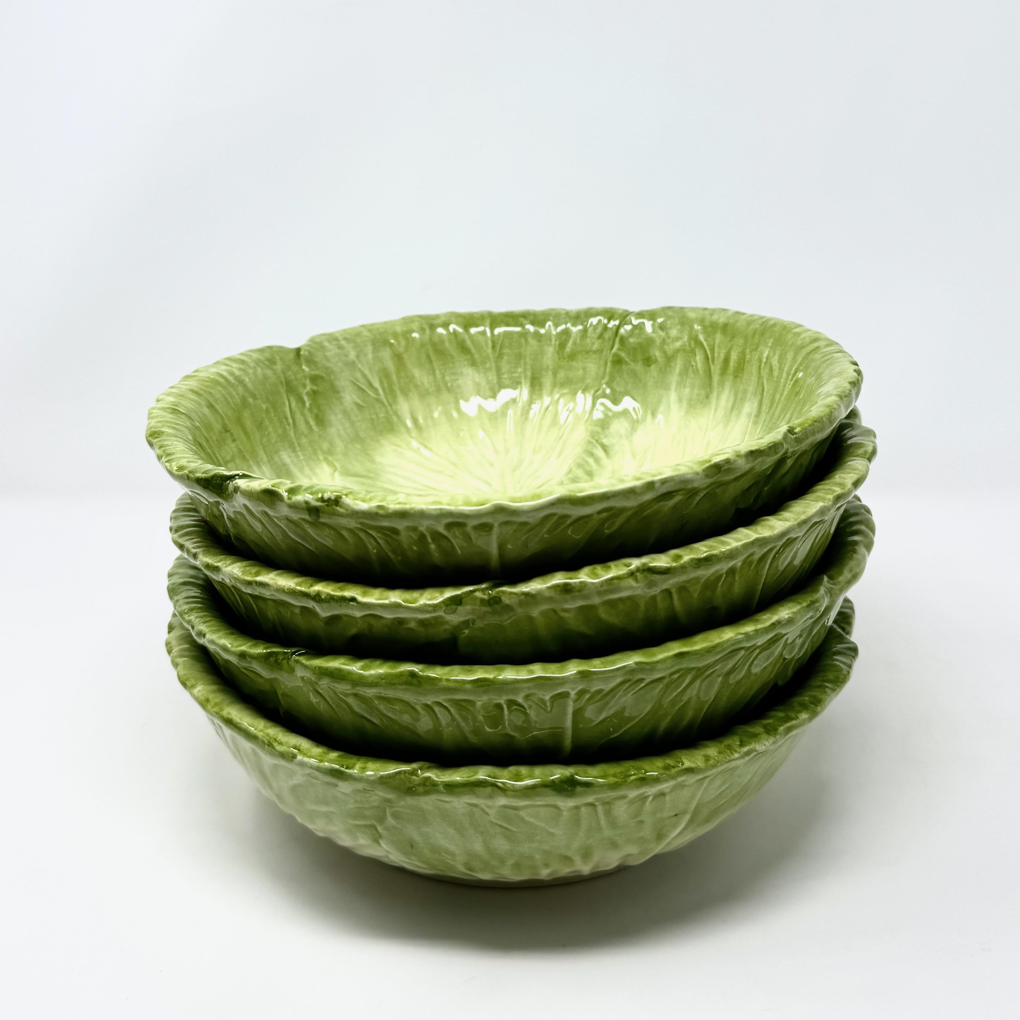 Autre Bols à soupe radicchio verts, lot de 4 en vente