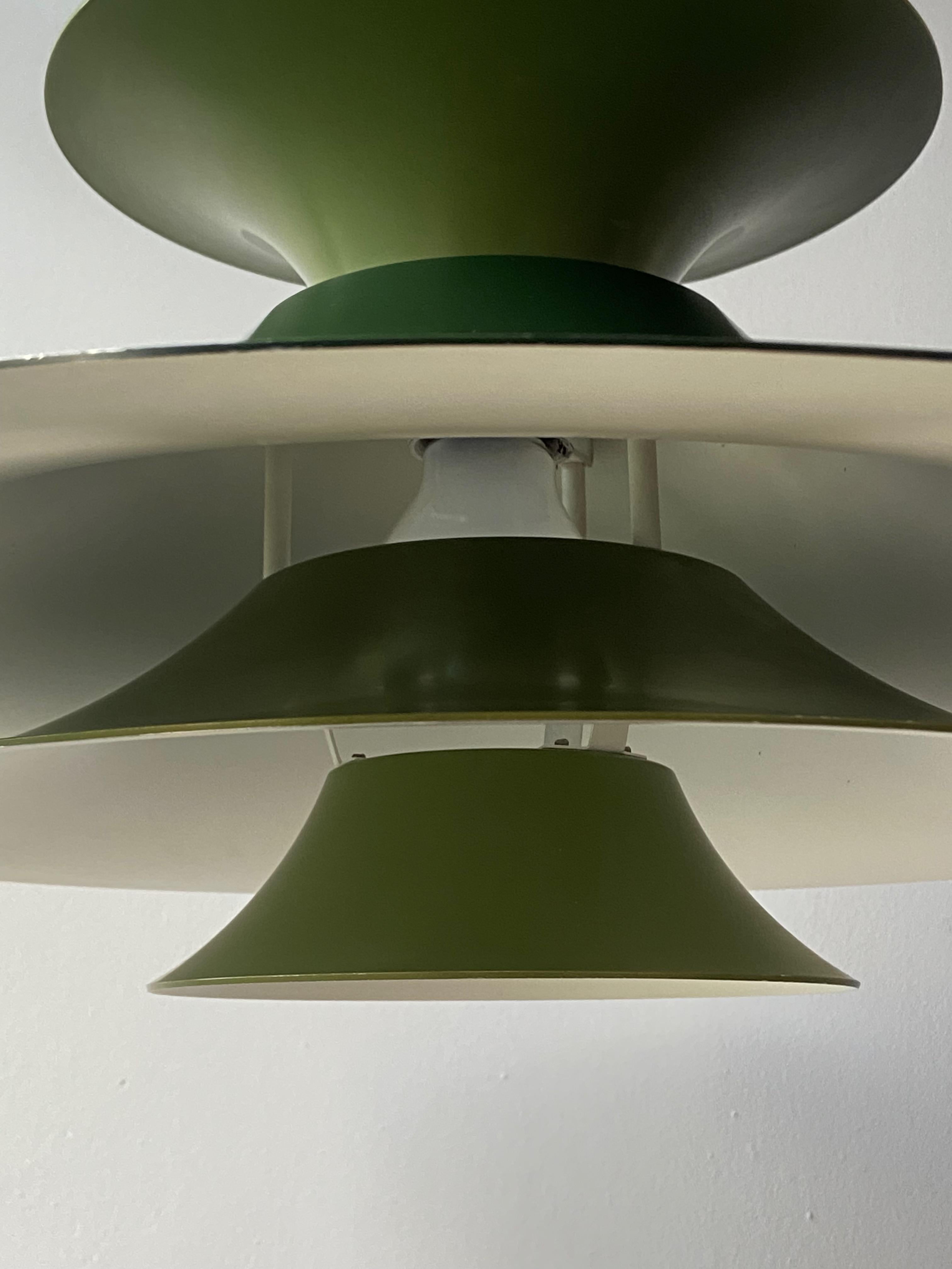Green Radius 1 Pendant Lamp Design Erik Balslev for Fog & Mørup, Denmark 7