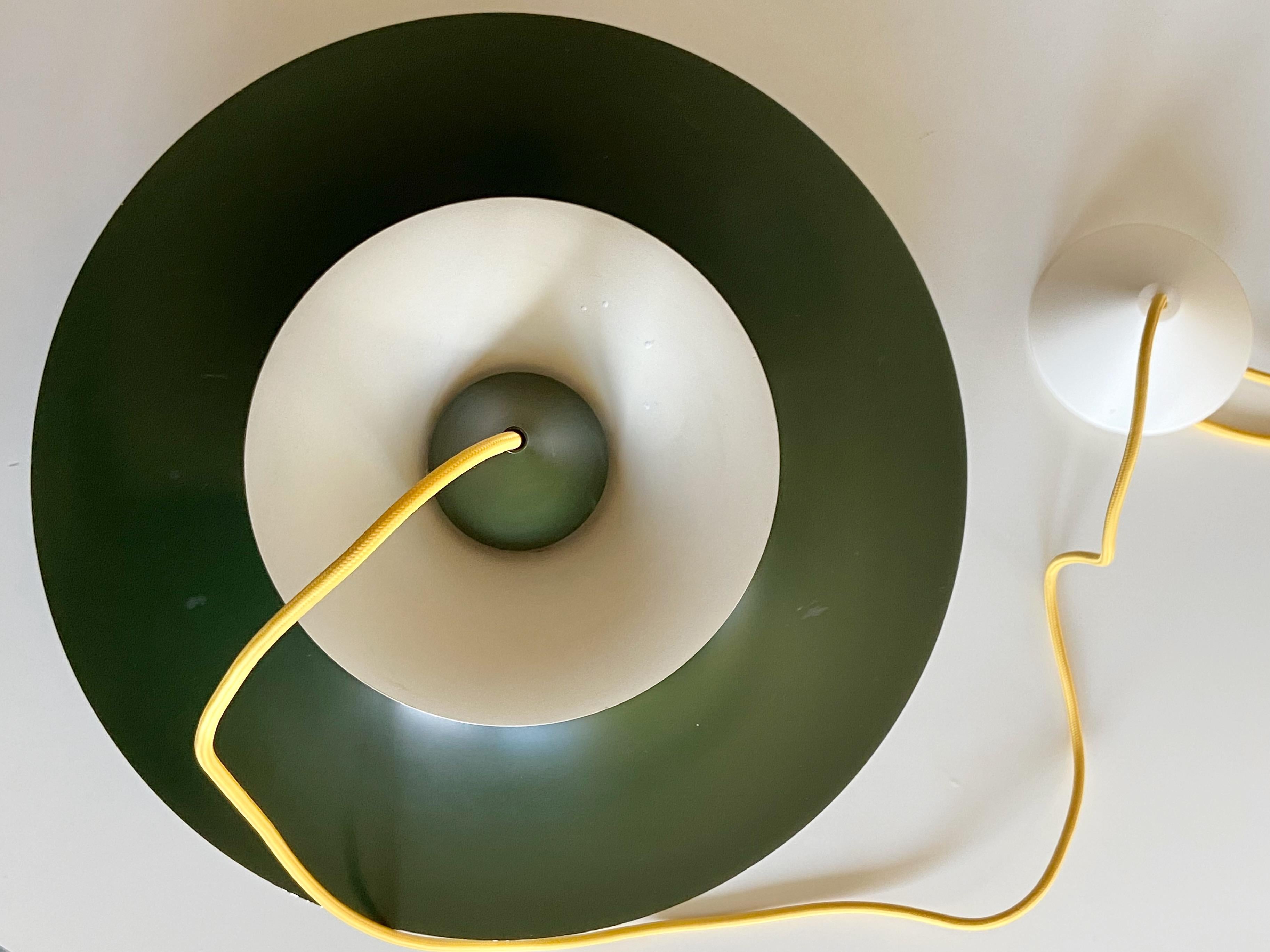 Mid-Century Modern Green Radius 1 Pendant Lamp Design Erik Balslev for Fog & Mørup, Denmark