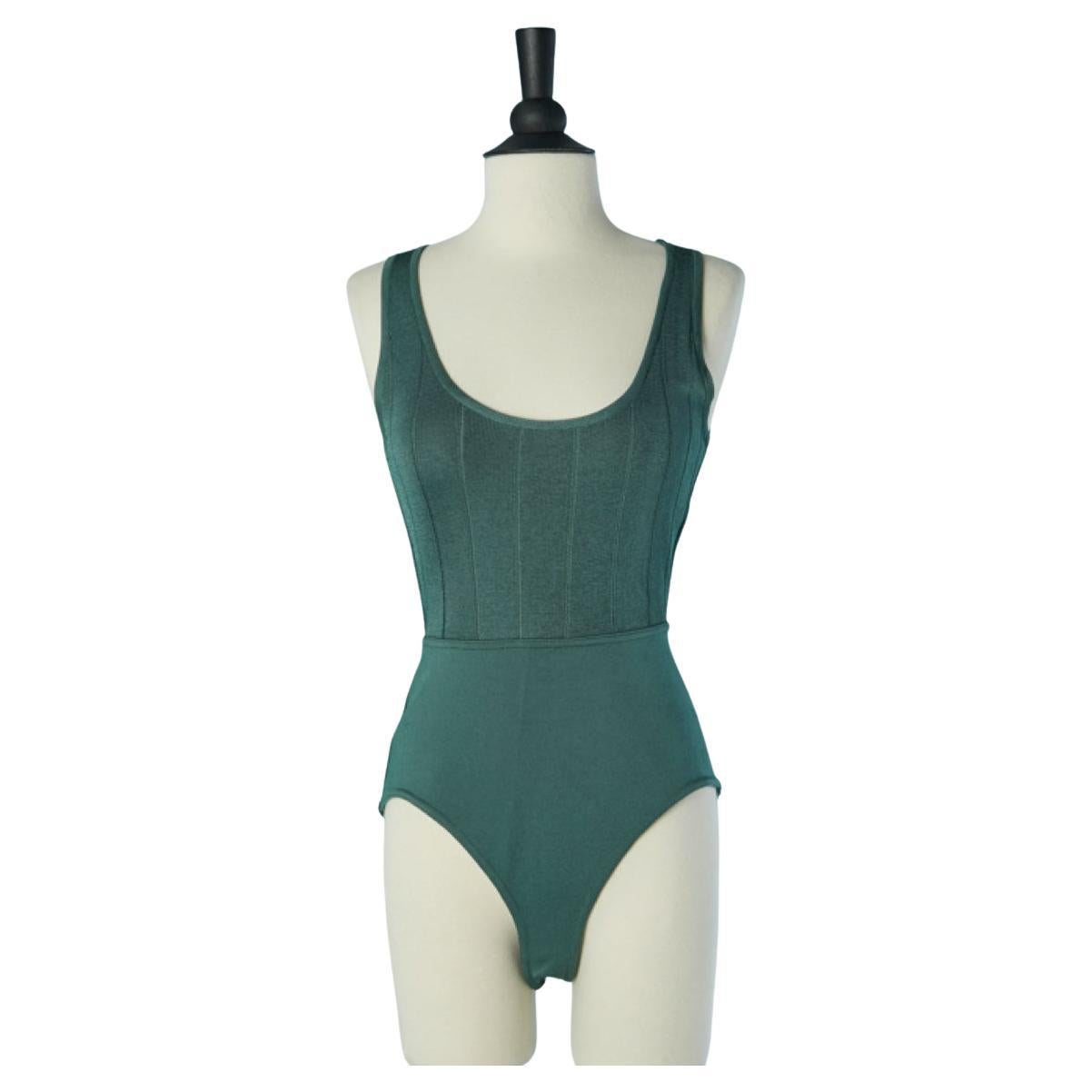 Body en rayonne vert ALAIA en vente