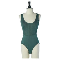 Body de rayón verde ALAIA