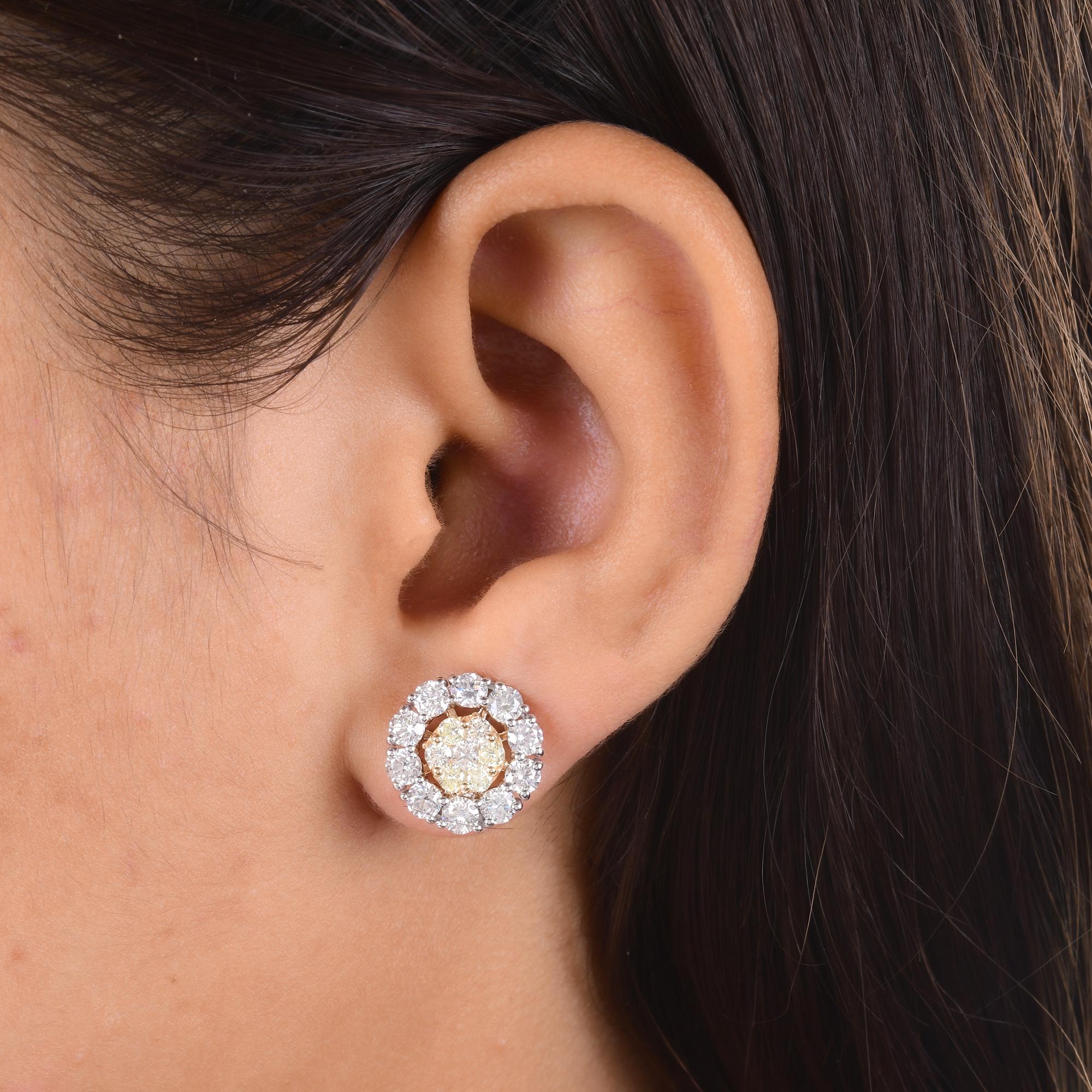 Orecchini con pietre preziose verdi rosse blu SI/H Diamante in oro bianco 18 carati Gioielli di pregio in vendita 2