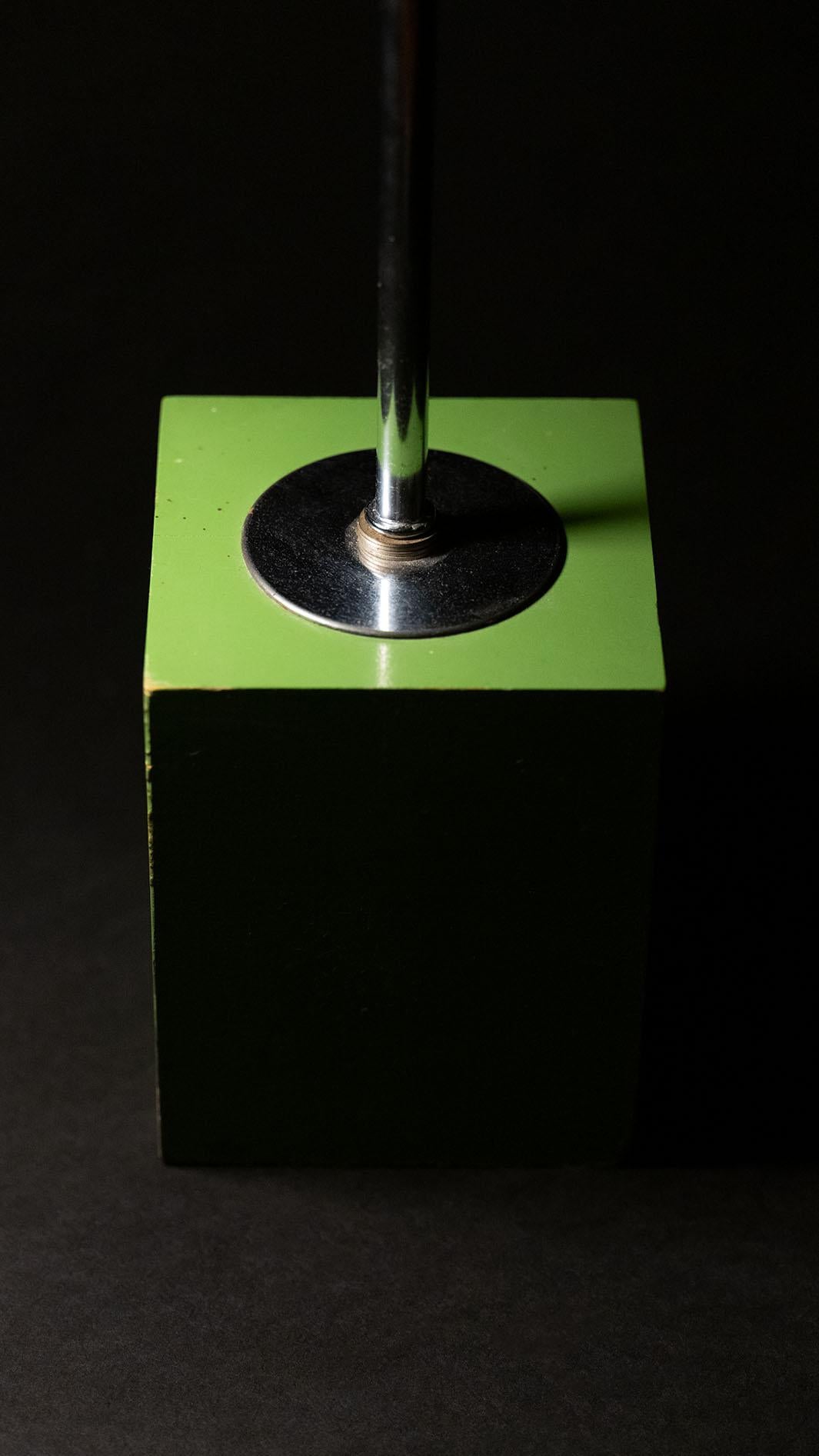 Mid-Century Modern Green Robert Sonneman Articulating Eyeball Lamp, 1970s