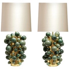 Green Rock Crystal Bubble Lamp by Phoenix