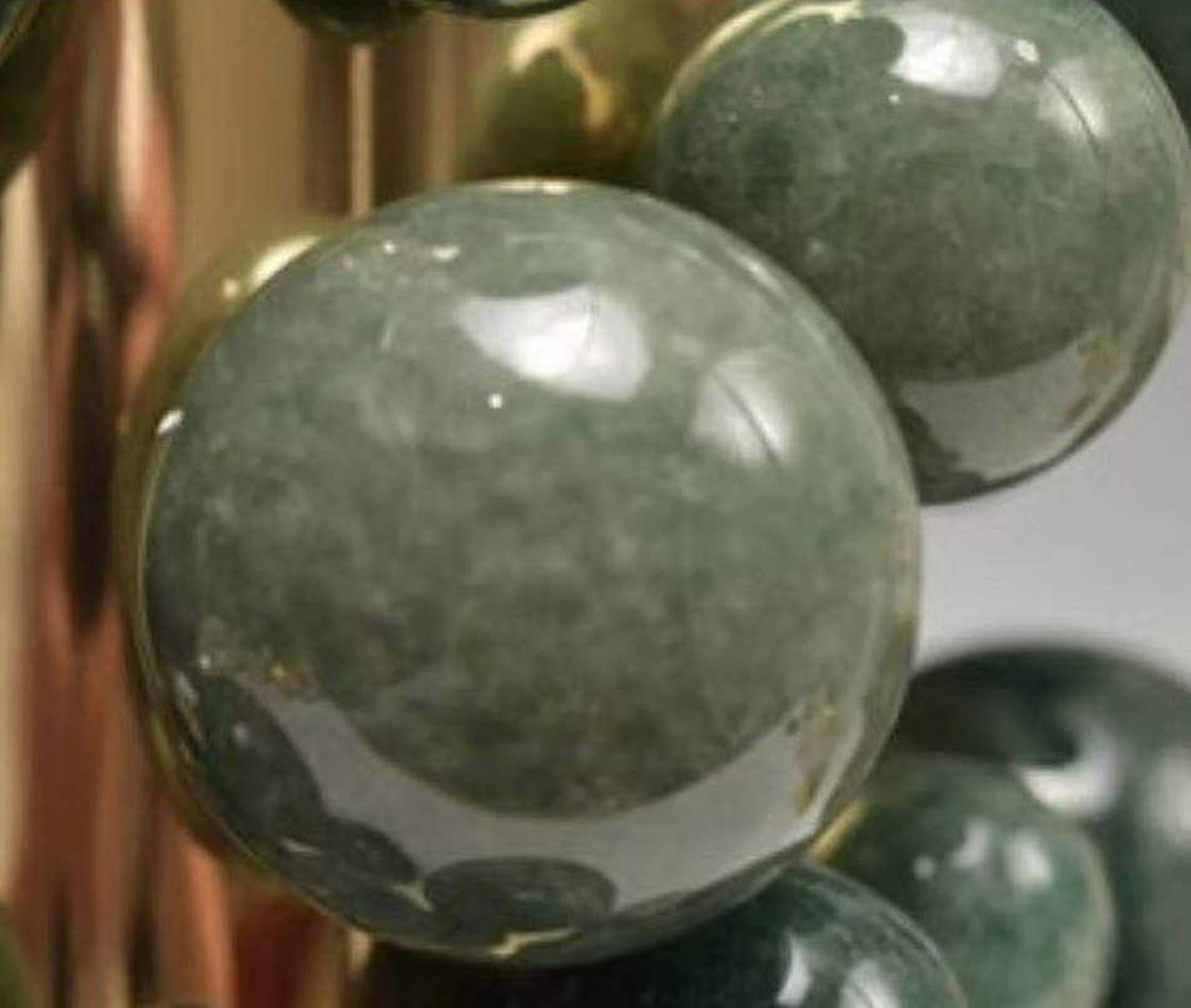 Contemporary Green Rock Crystal Bubble Lamps by Phoenix