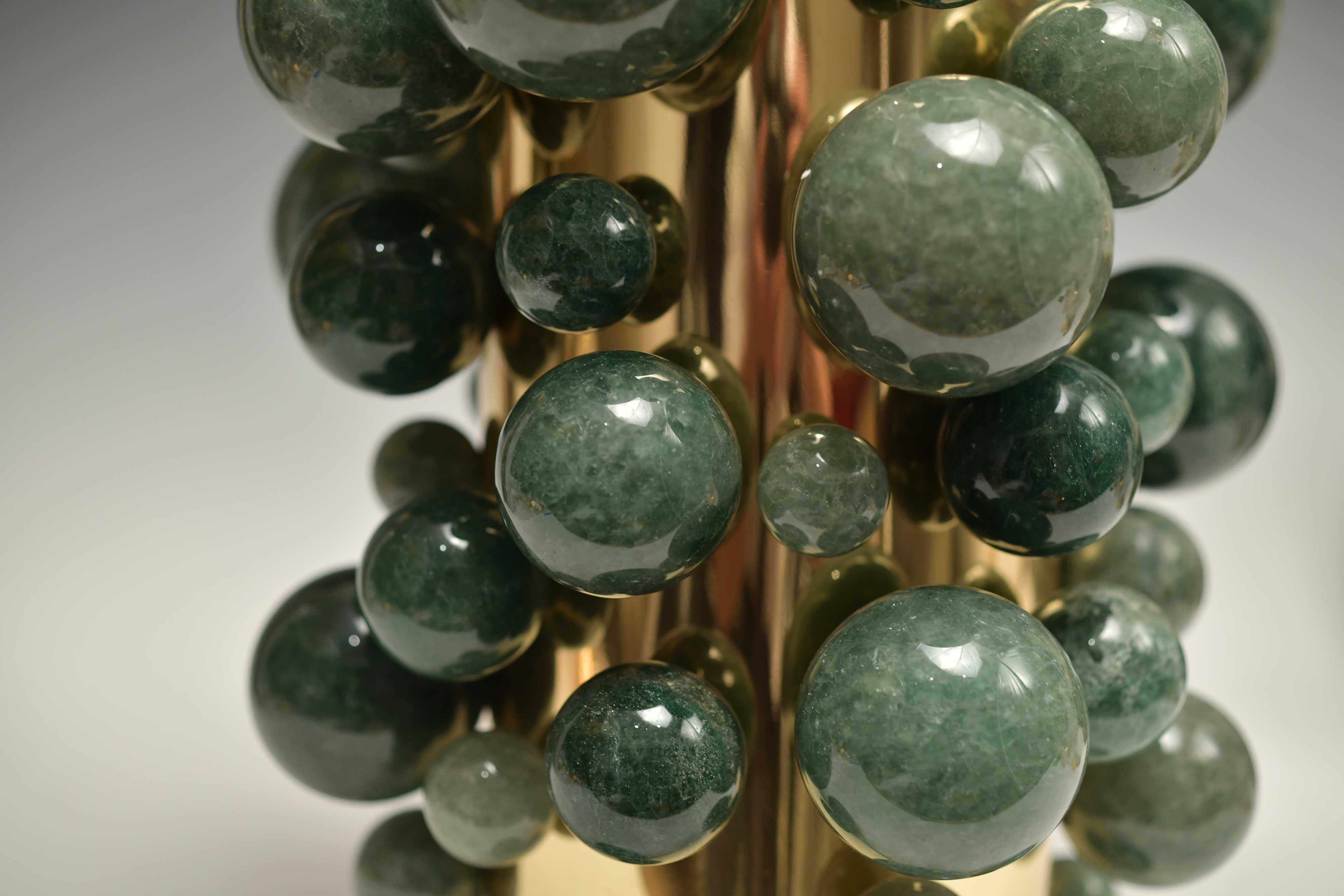 Contemporary Green Rock Crystal Bubble Lamps by Phoenix