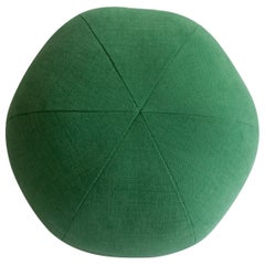 Coussin décoratif rond à boules vertes