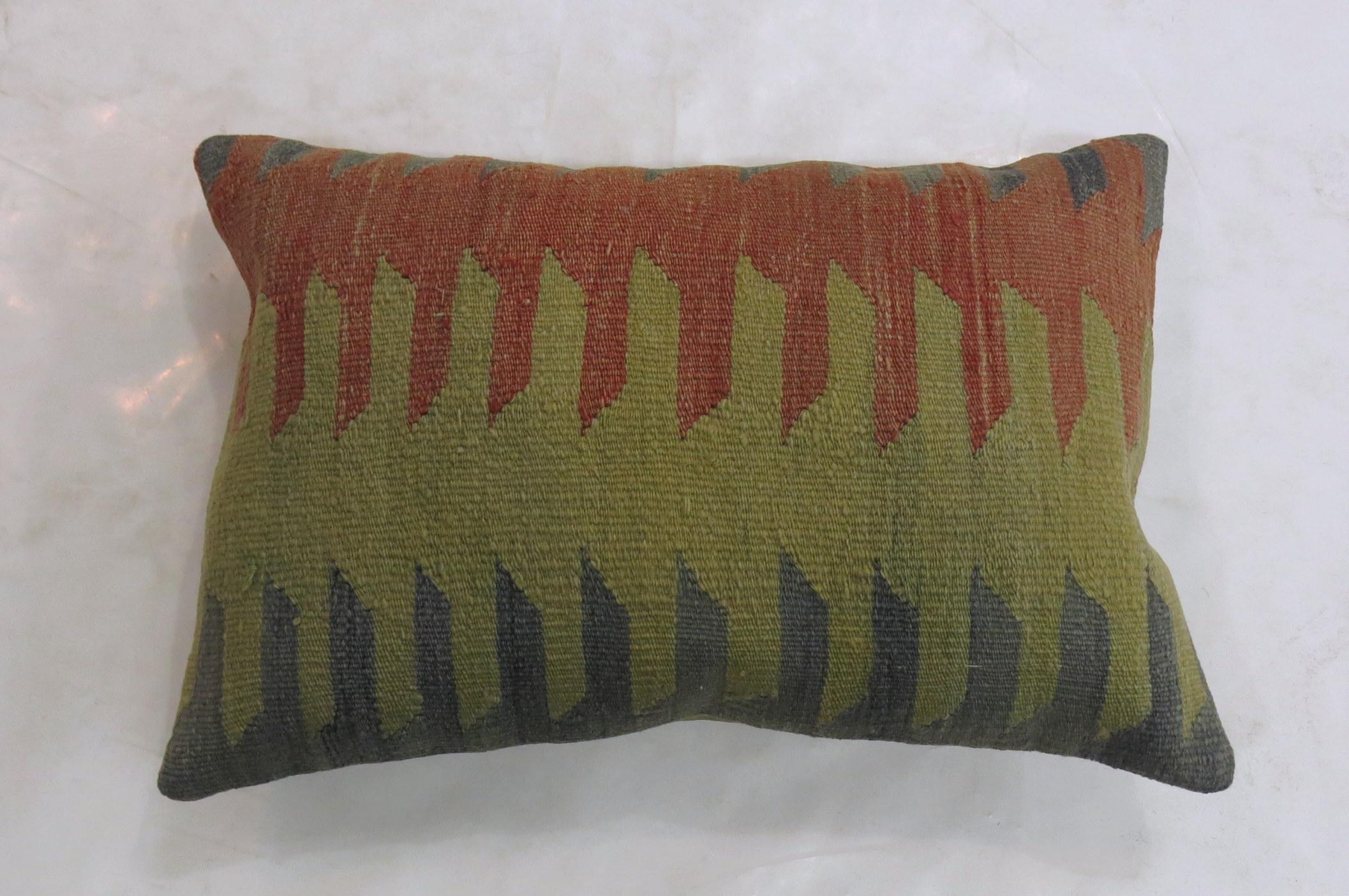 green kilim pillow