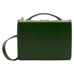 Green Saffiano Leather Grace Box Bag