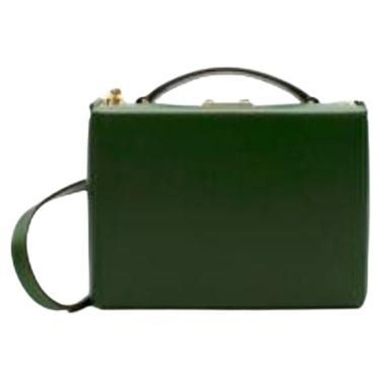 Green Saffiano Leather Grace Box Bag For Sale at 1stDibs