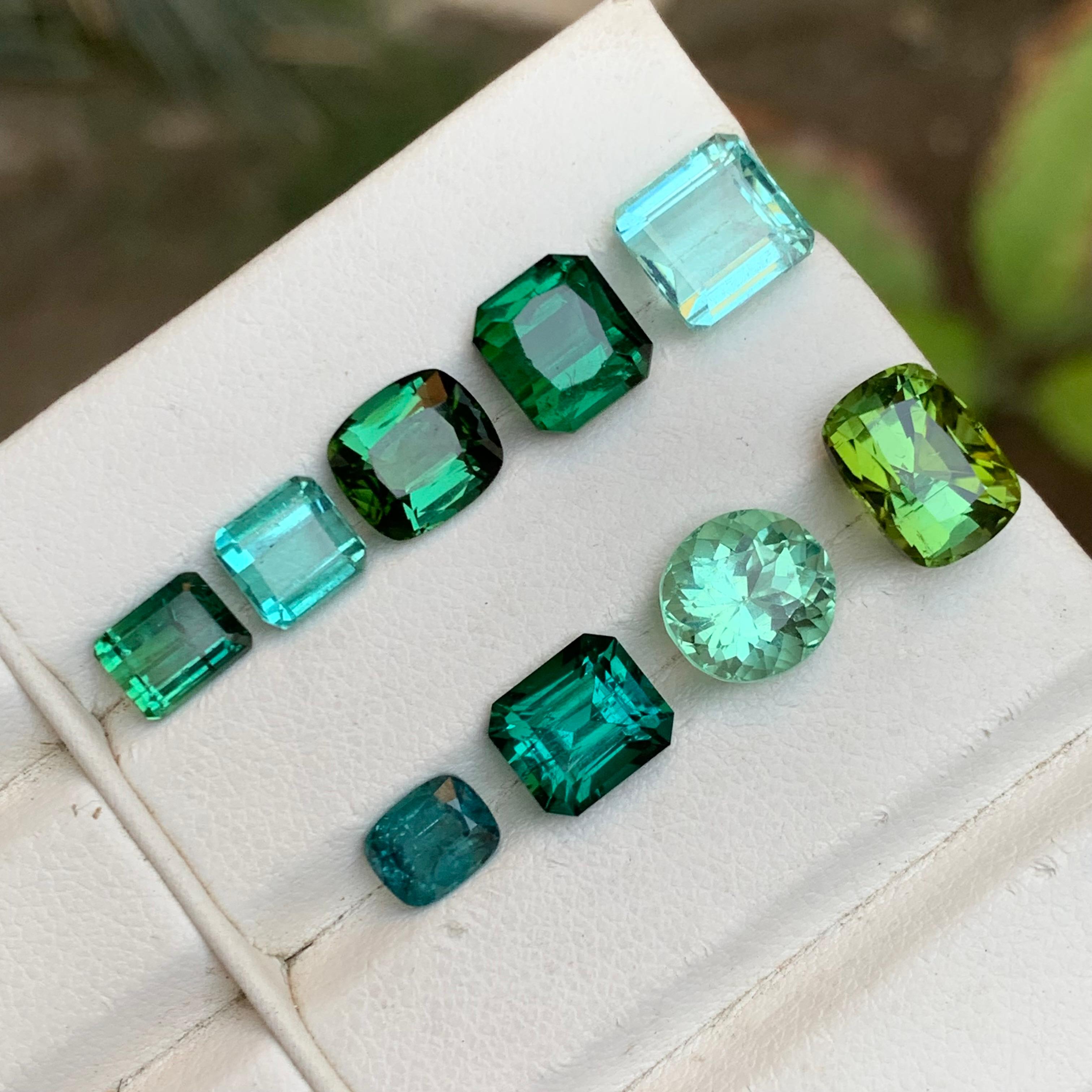 Grün, Seafoam Mix Turmalin 20.82 Ct Natürliche Lose Edelsteine Lot für Schmuck im Angebot 4