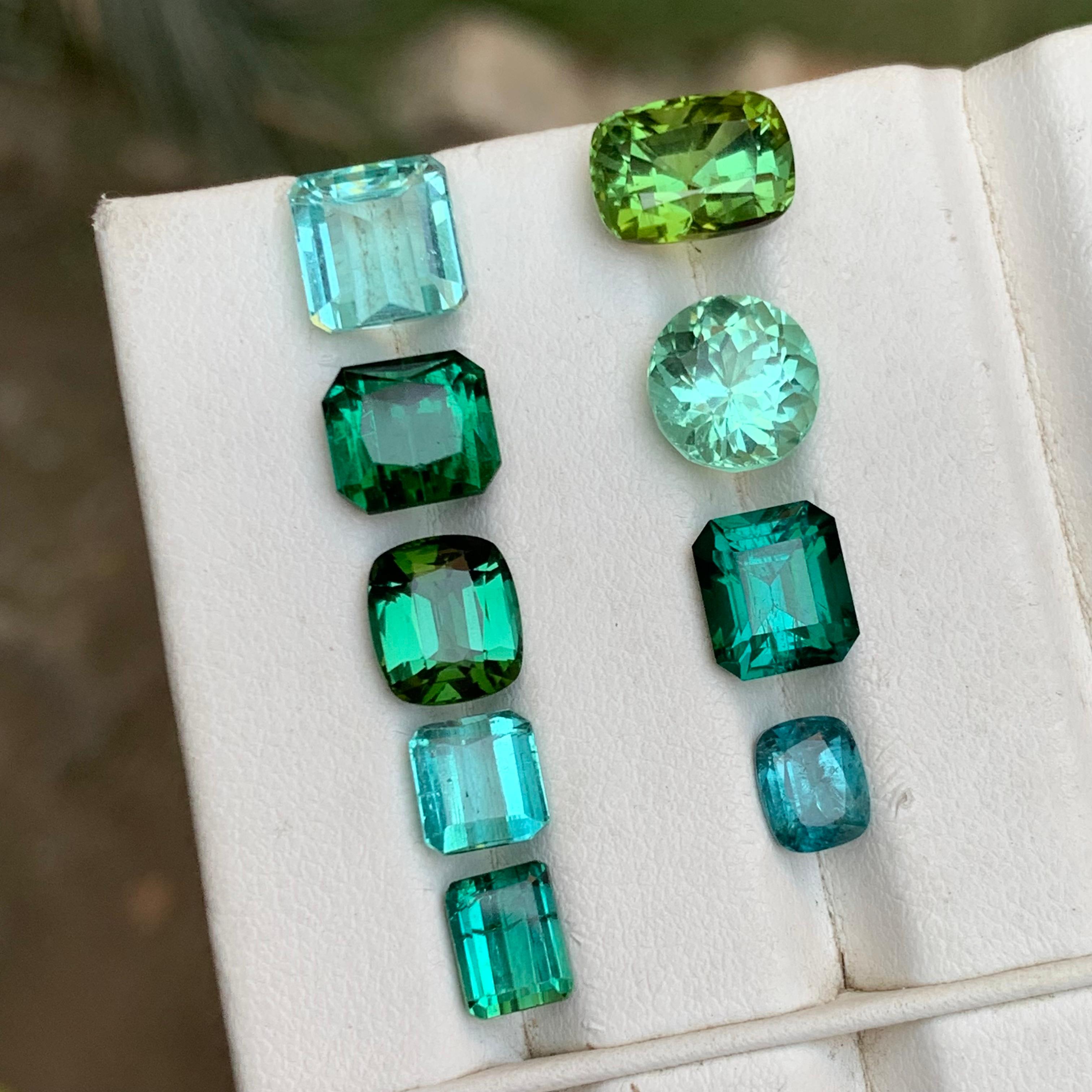 Grün, Seafoam Mix Turmalin 20.82 Ct Natürliche Lose Edelsteine Lot für Schmuck für Damen oder Herren im Angebot