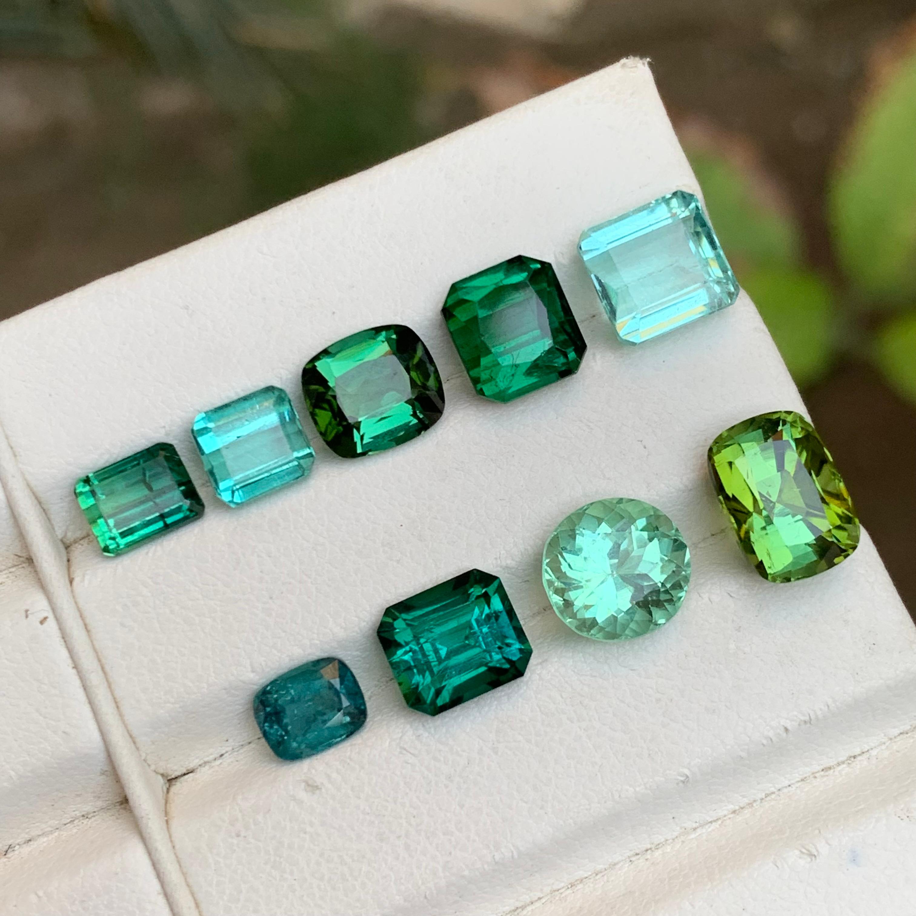 Grün, Seafoam Mix Turmalin 20.82 Ct Natürliche Lose Edelsteine Lot für Schmuck im Angebot 1