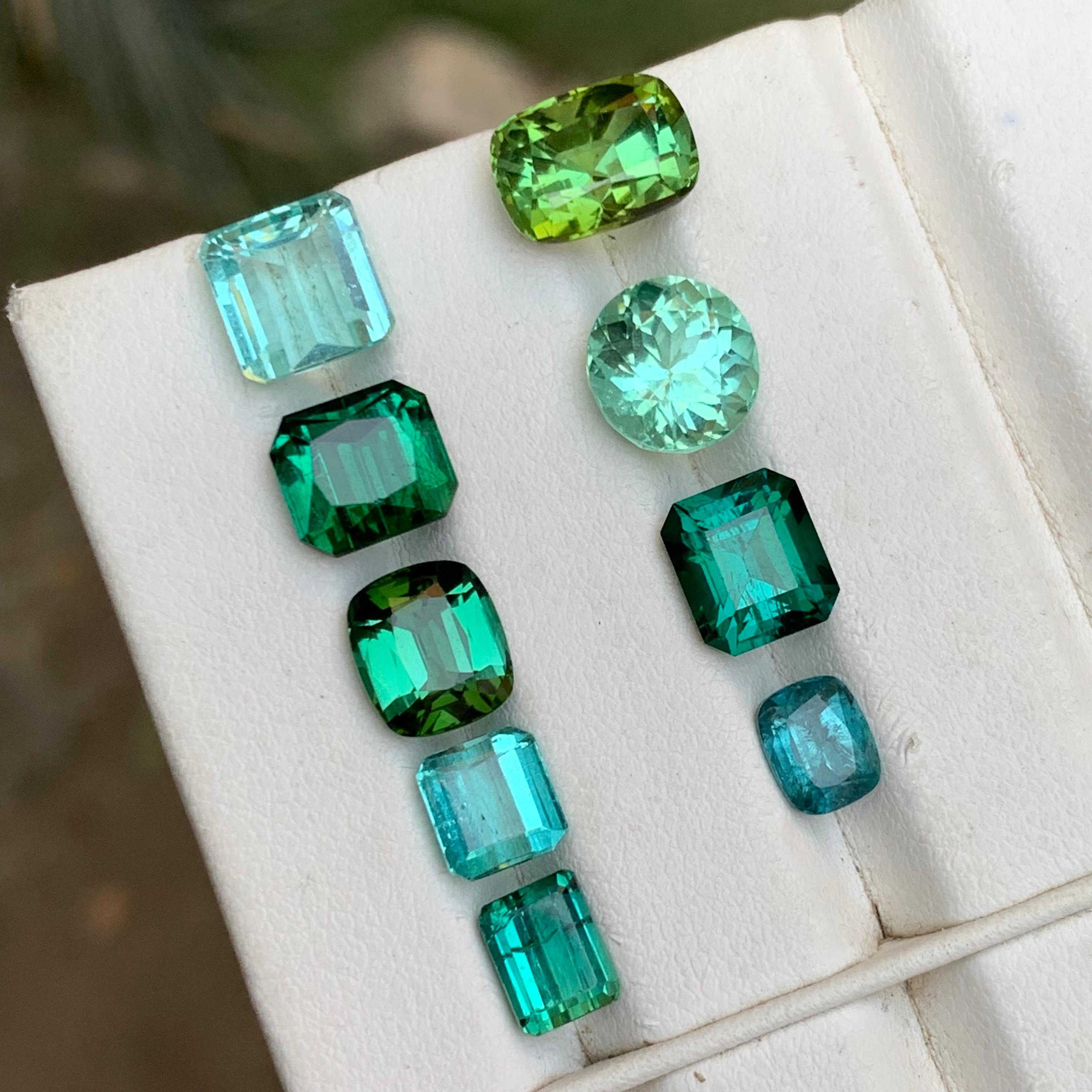 Grün, Seafoam Mix Turmalin 20.82 Ct Natürliche Lose Edelsteine Lot für Schmuck im Angebot 2