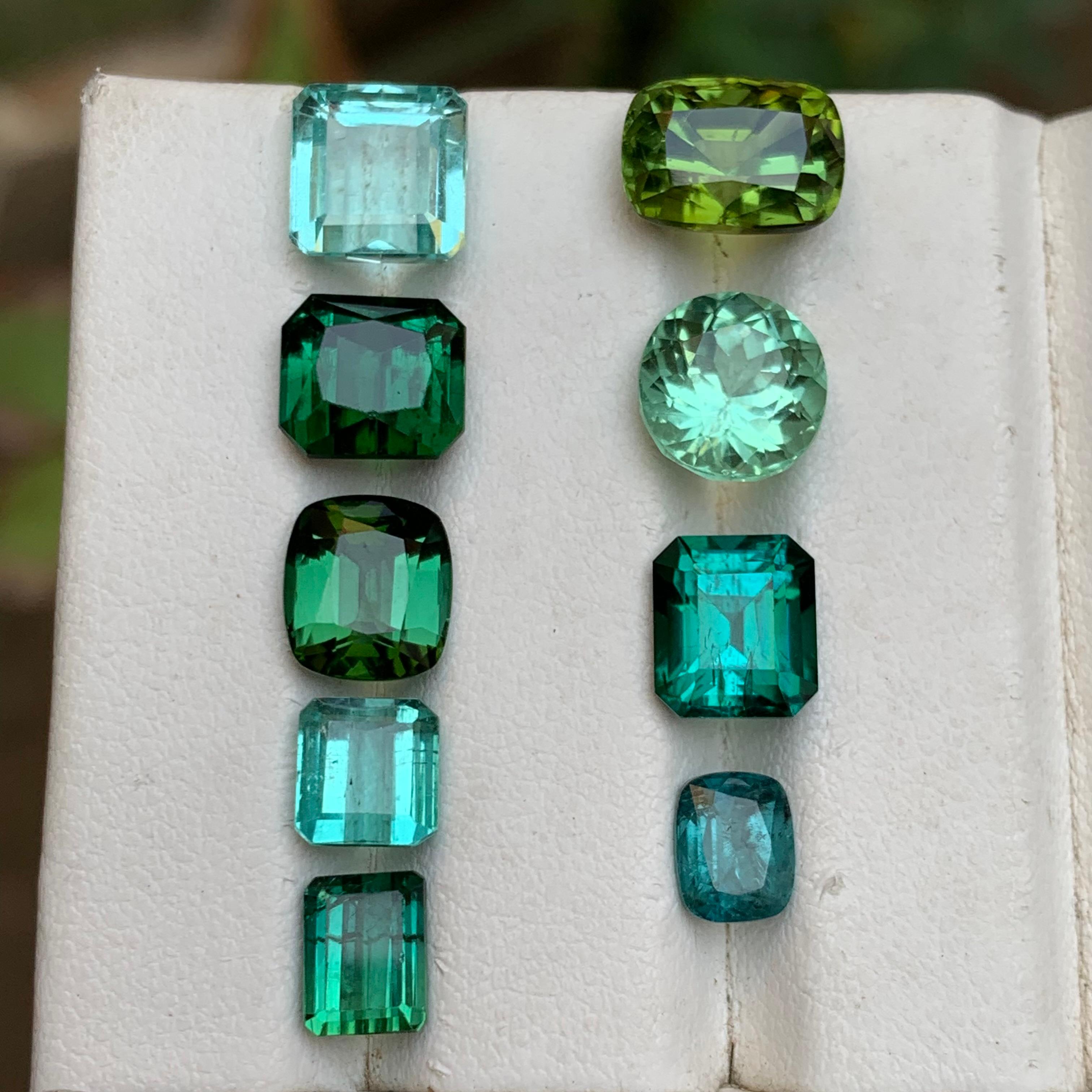 Grün, Seafoam Mix Turmalin 20.82 Ct Natürliche Lose Edelsteine Lot für Schmuck im Angebot 3