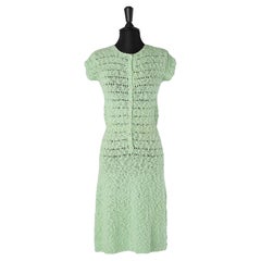 Green see-throught knit dress Circa 1930
