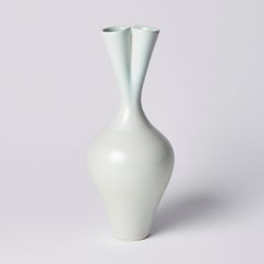 Green Seed Pod, Unique Celadon Hand Thrown Porcelain Vase by Vivienne Foley