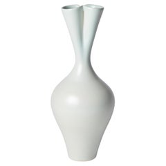 Green Seed Pod, Unique Celadon Hand Thrown Porcelain Vase by Vivienne Foley