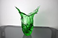 Green Seguso Vase in Murano Glass, Italy, 1960