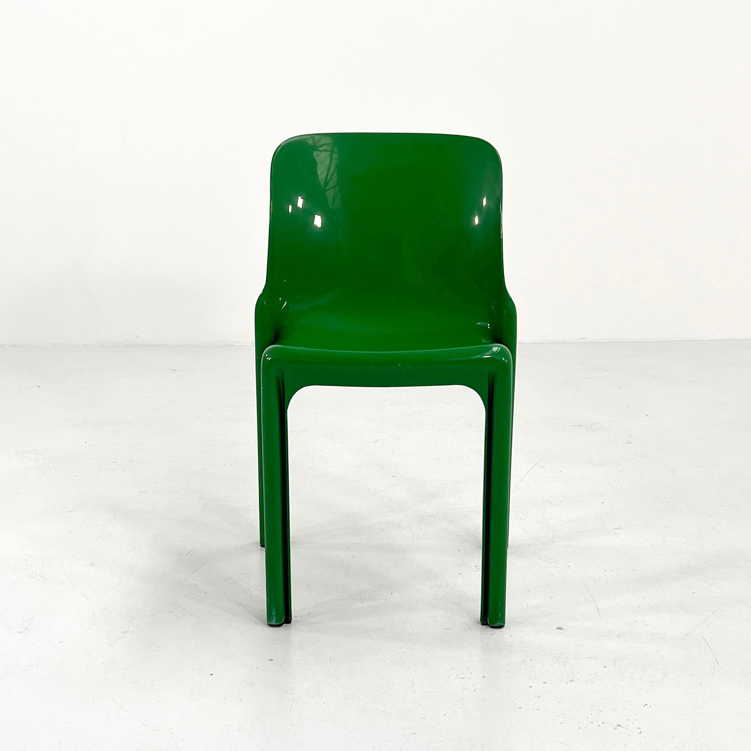 Italian Green Selene Chair by Vico Magistretti for Artemide, 1970s