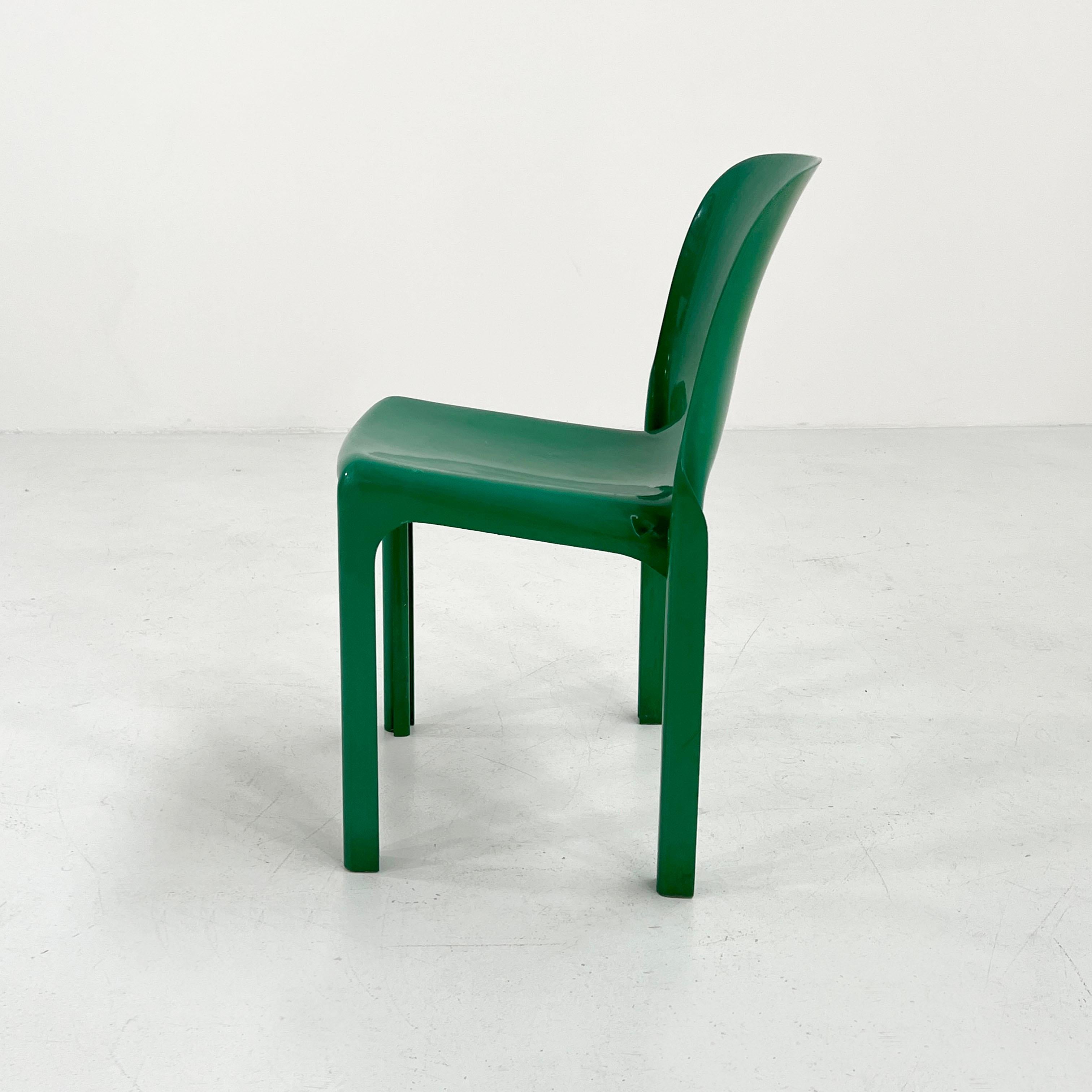 Green Selene Chair by Vico Magistretti for Artemide, 1970s In Good Condition In Ixelles, Bruxelles