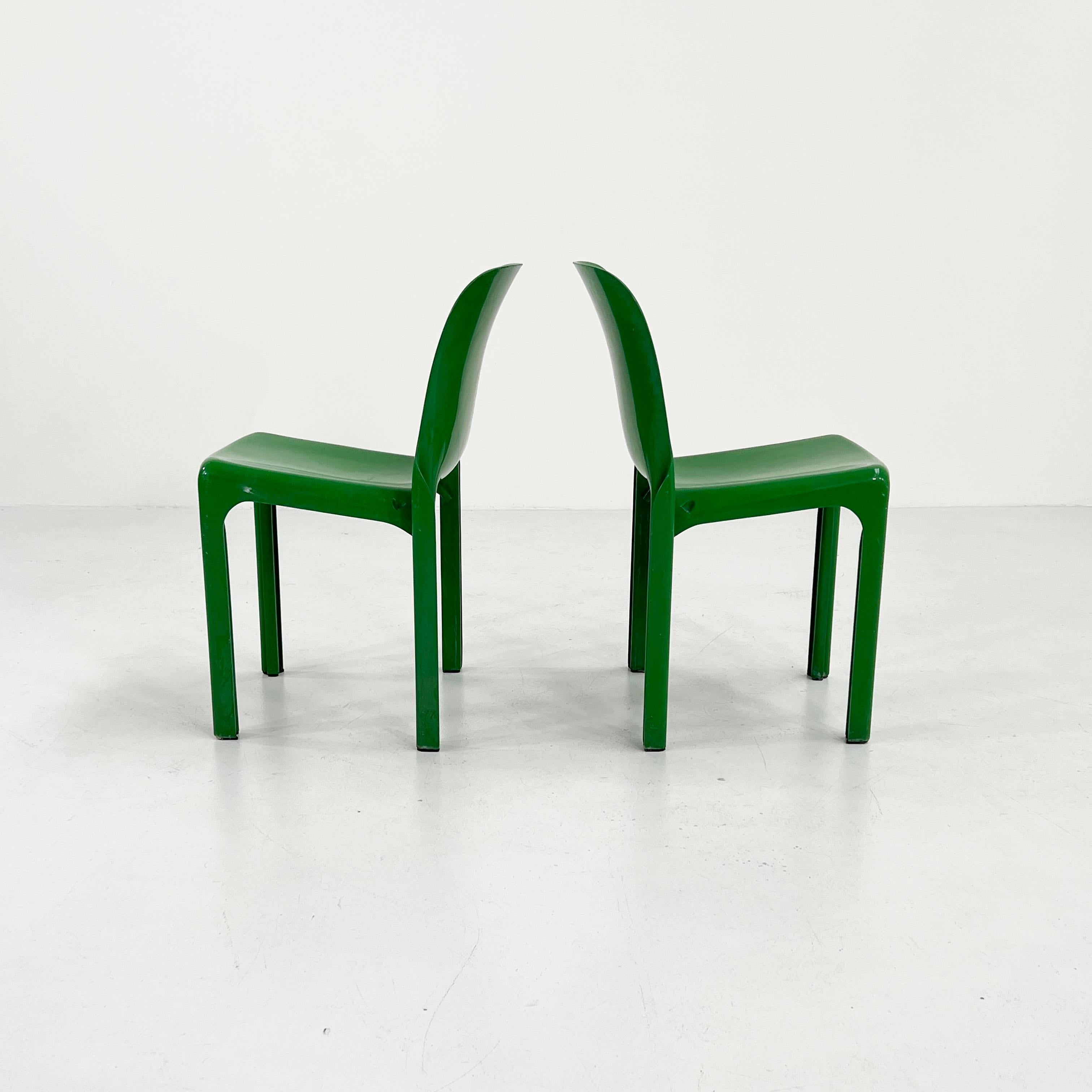 Green Selene Chair by Vico Magistretti for Artemide, 1970s In Good Condition In Ixelles, Bruxelles