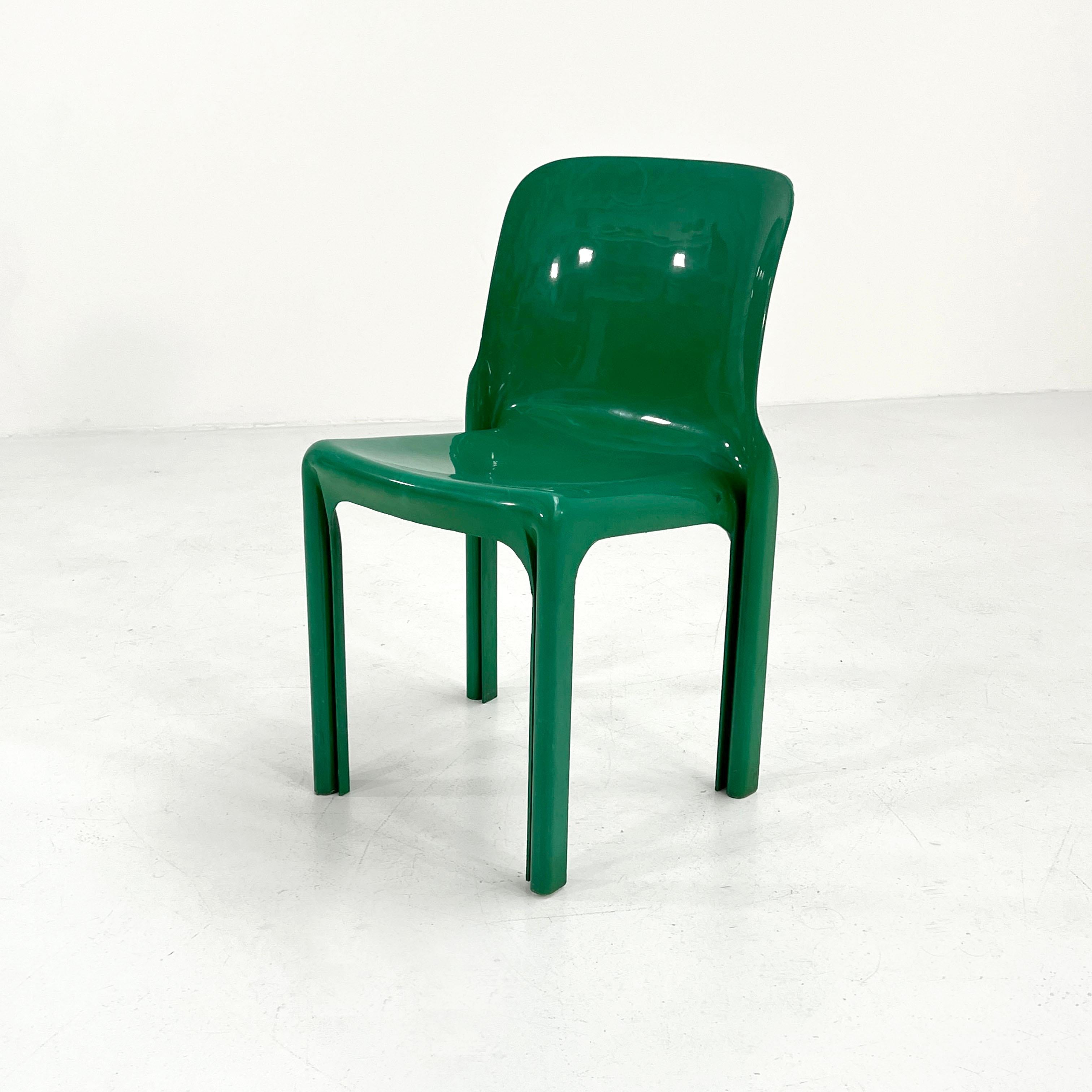 Green Selene Chair by Vico Magistretti for Artemide, 1970s 1