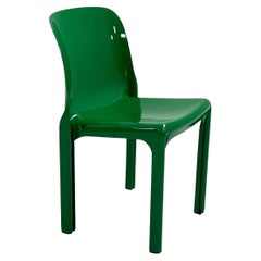 Chaise Selene verte de Vico Magistretti pour Artemide, 1970