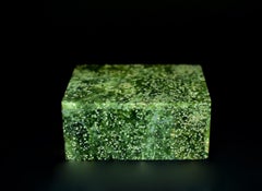 Green Serpentine Gemstone Box Snowflake Romantic Rare