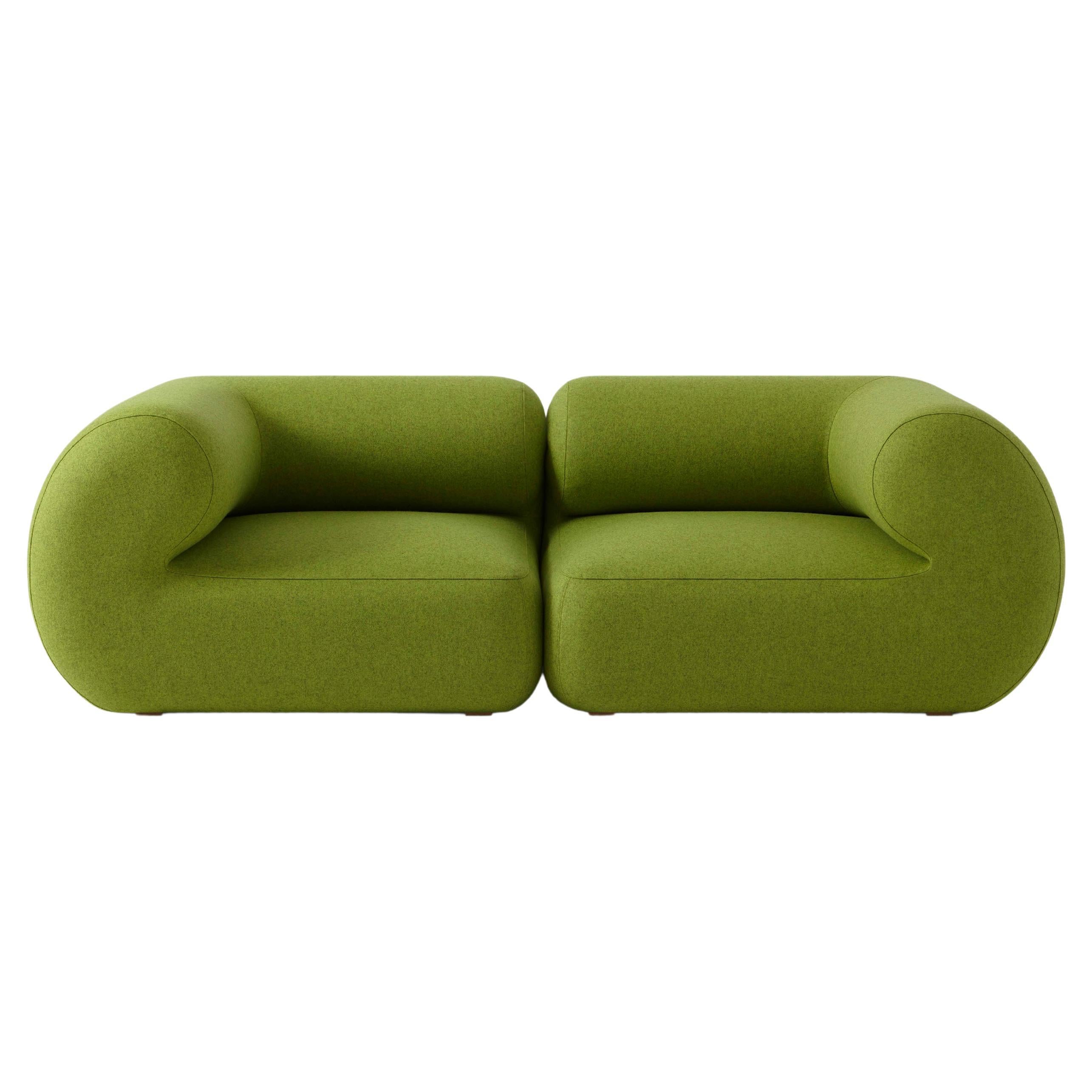 Green Set of 2 Michelin Corner Module by Pepe Albargues